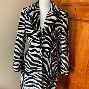 Bebe zebra animal print trench coat
